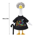 thumbnail image 4 of Aurorax Back to School Porch Goose Outfits 23" Holiday,Goose Clothes for Cement Goose Porch Goose 17/19 inch,Campus-Style Black Porch Goose Clothing Accessories for Outdoor Yard, 4 of 7