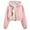 Pink, variant on Corduroy Jacket Women Women'S Corduroy Jacket, Fleece Lined Hooded Short Jacket for Women with Zip Front Closure And Pockets, Warm Winter Casual Outerwear Womens Winter Jacket