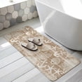 thumbnail image 2 of Runner Rug 2.62'x6.56', Brown Anchor Nautical Non Slip Backing Floor Mats Soft Area Rugs, Absorbent Muddy Dirt Trapping Carpet for Entryway Hallway Bedroom Kitchen Coastal Beach Coral Starfish, 2 of 9