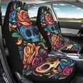 thumbnail image 4 of FOR U DESIGNS Skull Rose Print 2 Pcs Car Front Seat Covers Washable Driver Seat Cover with Backrest Scratch-Resistant Car Seat Protector Automotive Interior Accessories, 4 of 7