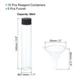thumbnail image 2 of Uxcell 60mL Glass Vials with Screw Caps Liquid Sample Vial with 5 Funnel, Clear 10Pcs, 2 of 5