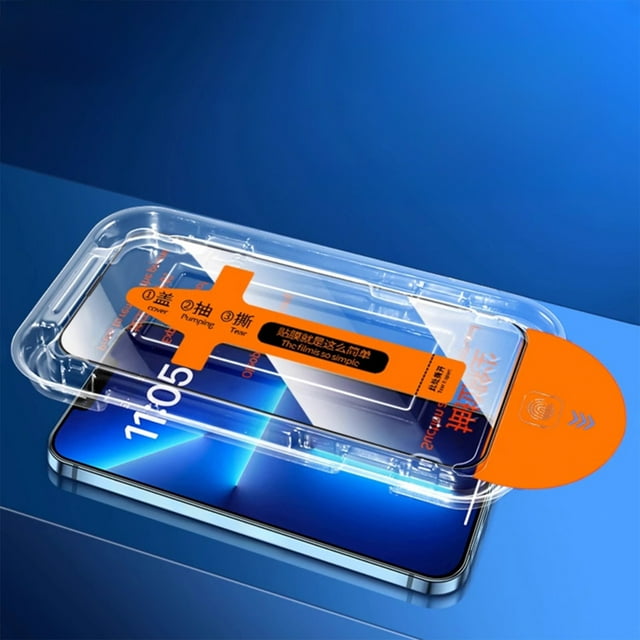 Protecteur d'Écran pour iPhone 16/16Pro/16Plus/16ProMax – Protection en Verre Trempé à Couverture Complète, Résistant aux Rayures et aux Bavures, HD Anti-Empreintes Digitales, Installation Facile avec Plateau d'Installation