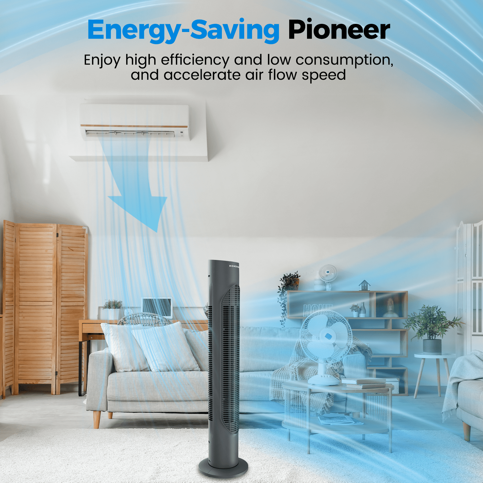 Tower Fan, 32" Wide Oscillating Cooling Fan with 3 Speeds 3 Wind Modes ,Timer,Pentatonic Button,Standing Fan for Home,Bedroom & Office