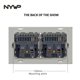 thumbnail image 3 of NYWP-toma de corriente de 16A con panel de vidrio montado en la pared, enchufe múltiple estándar europeo, con 2 puertos de carga USB, indicador LED oculto, 3 of 4