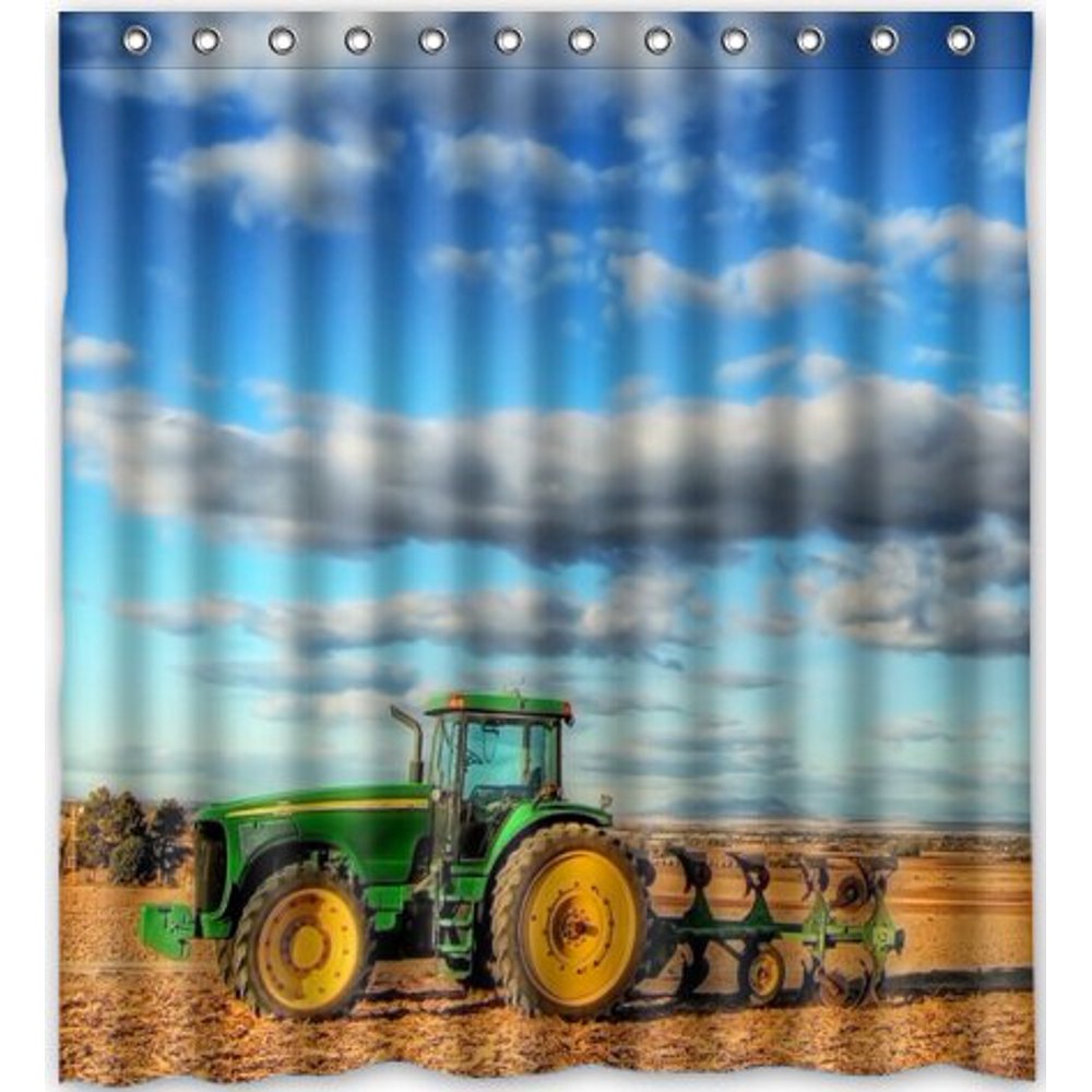 Ganma old farm tractor antique Shower Curtain Polyester Fabric Bathroom