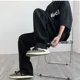 thumbnail image 4 of Pantalones para hombre, pantalones casuales con abertura ancha, pantalones para hombre, bolsillo, rectos, estilo coreano, clásicos, holgados, ropa de calle, elegantes, oferta especial Y2k, 4 of 5