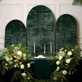 thumbnail image 4 of SAZYY Luxury Set of 3 White Crushed Velvet Chiara Wedding Arch Covers in 5ft, 6ft, and 7ft Sizes - Perfect for Round Top Backdrop Stands, Event Decor, Bridal Showers, Hunter Green, 4 of 10