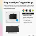 thumbnail image 7 of Wacom Intuos Graphics Drawing Tablet, 3 Bonus Software Included, 7.9"x 6.3", Black, Small (CTL4100), 7 of 7