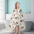 thumbnail image 6 of White Buffalo Pattern Hooded Bath Towel，60"x35" for Ages 3 To 12 Kids, Quick Dry Lightweight Soft Microfiber Hood Beach Towel Cover Up for Kids, 6 of 7