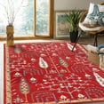 thumbnail image 4 of HomeRoots 550028 9 x 12 ft. Ivory & Blue Wool Floral Hand Tufted Rectangle Area Rug, 4 of 9