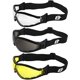 thumbnail image 2 of 3 pares de gafas Birdz Boogie Black Foam Motorcyc acolchado Birdz Birdz, 2 of 2