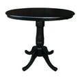 thumbnail image 6 of 36" Round Counter Height Table with 12" Leaf and 4 X-back Stools - Black - 5 Piece set, 6 of 6