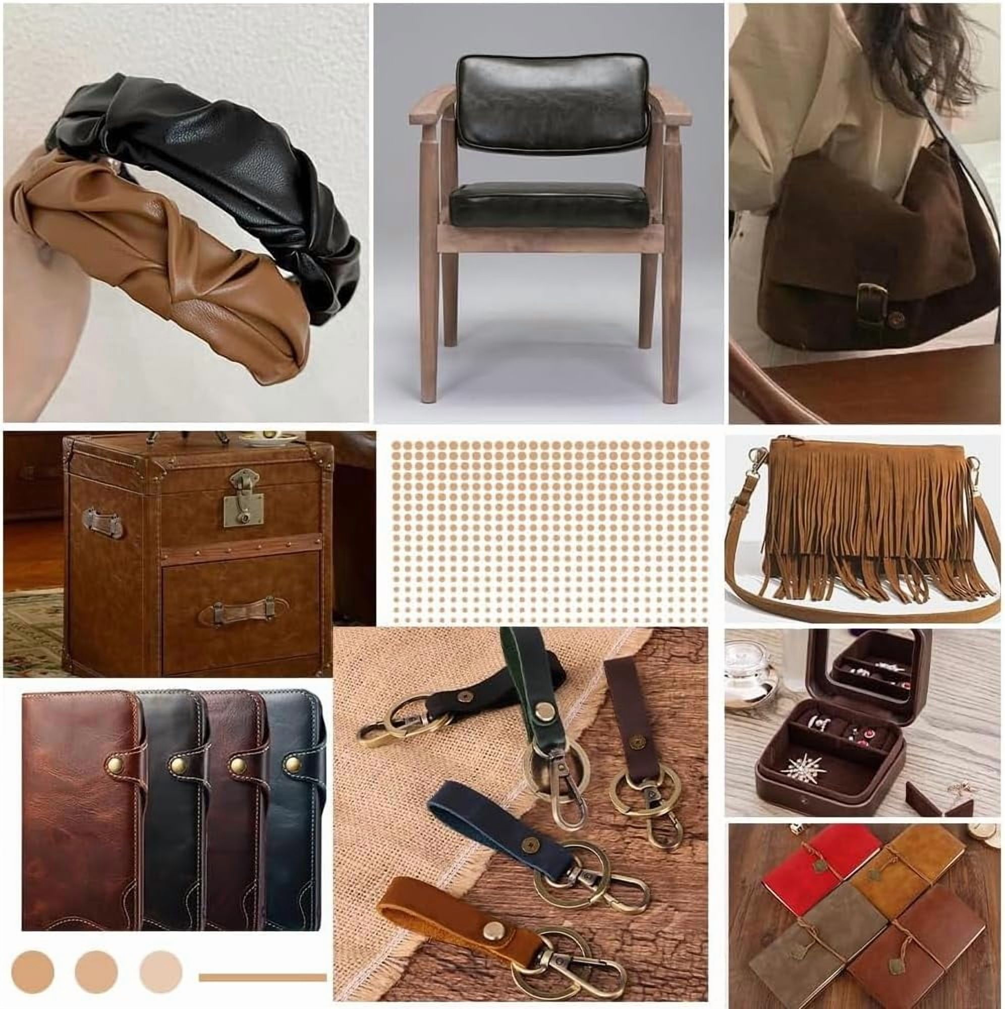 11.8x11.8 Inch Leather Squares for Crafting Genuine Leather Sheets Crazy Horse Grain Leather Fabric Precut 2mm Thick Cowhide Leather Pieces Tanned Cattle Hide for Jewelry Making Dark Coffee DIY