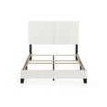 thumbnail image 4 of Furinno Pessac Upholstered Bed, White PU Leather, Full, 4 of 8