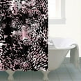 thumbnail image 4 of Black and Pink Of Leopard Print Shower Curtain 72"x72" ,Bathroom Decorative Shower Curtains Set with 12 Hooks,Modern Waterproof Washable Shower Curtain, 4 of 6