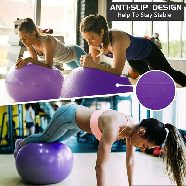 75cm Yoga Ball, Exercise Ball for Fitness, Stability, Balance & Birthing,  Anti-Burst Professional Quality Design Balance Ball Pilates Core&Workout