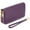Deep purple, variant on TAZAG women's new wallet genuine leather long double zipper bag fashionable camellia embossed first layer cowhide wallet