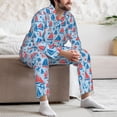 thumbnail image 7 of Sikiie Sailboats On A Waves Mens Pajama Set, Soft Warm Long Sleeve Sleepwear, Cozy Button-Down Pjs for Men-Medium, 7 of 7