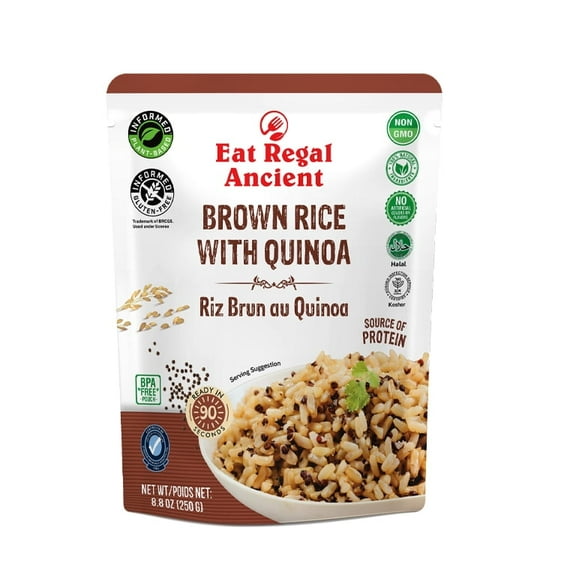 Eat Regal Brown Rice With Quinoa Ready to Eat Quick Meal 8 Pack, 8.8 Ounce