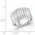 thumbnail image 2 of Sterling Silver Rhodium-Plated Polished Ridged Ring (Size 7) Made In Thailand qr6073-7, 2 of 2