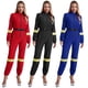 thumbnail image 4 of Disfraz de bombero de Halloween para mujer adulta, uniforme de bombero para fiesta de carnaval, mono de manga larga con cremallera y cinturón, 4 of 5
