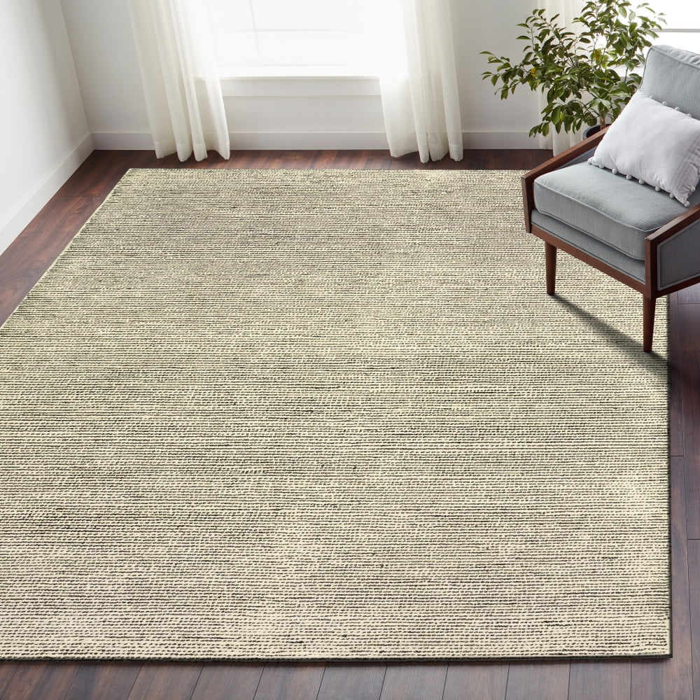 LR Home Pin Dots Gray Striped Tufted 9 Ft. x 12 Ft. Area Rug Walmart