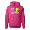thumbnail image 1 of Wild Bobby, My Heart Is On That Tennis Field, Sports, Unisex Graphic Hoodie Sweatshirt, Fuschia, XX-Large, 1 of 4