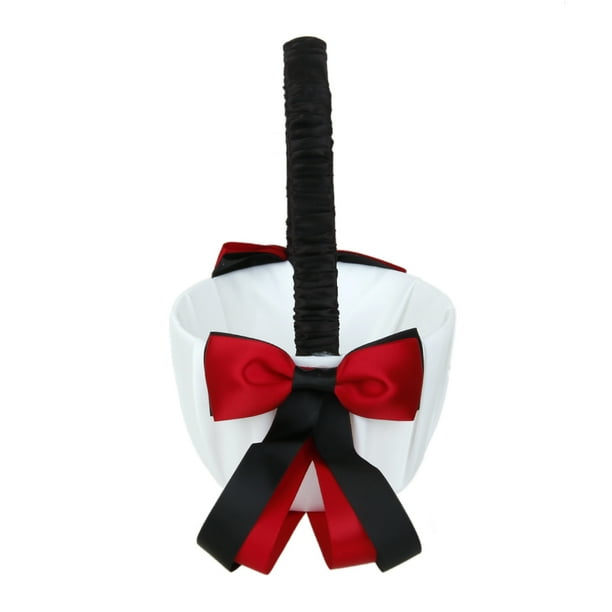 para de decorada negros rojos y blancos Yotijar cestas de niña de las flores para bodas