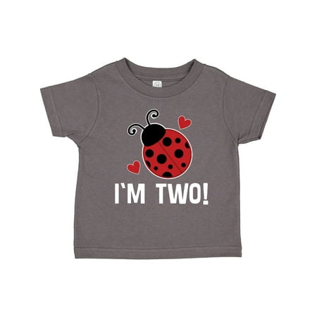 

Inktastic 2nd Birthday 2 Year Old Ladybug Girls Toddler T-Shirt
