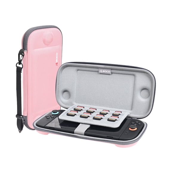 Nintendo Switch 2 Case,RLSOCO Hard Case for Nintendo Switch 2 Game Console with 8 Game Card Slots - Pink