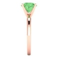 thumbnail image 3 of Solitaire Engagement Ring for Women - 2ct Simulated Green Diamond in 14K Rose Gold Promise Ring, 3 of 6