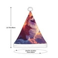 thumbnail image 3 of Fuzoiu Sunset Cloud Corgi Print Santa Hat Christmas Hat for Adults,Santa Hats with Pompom, Unisex Xmas Holiday Hat for Christmas New Year Festive Party Supplies, 3 of 6