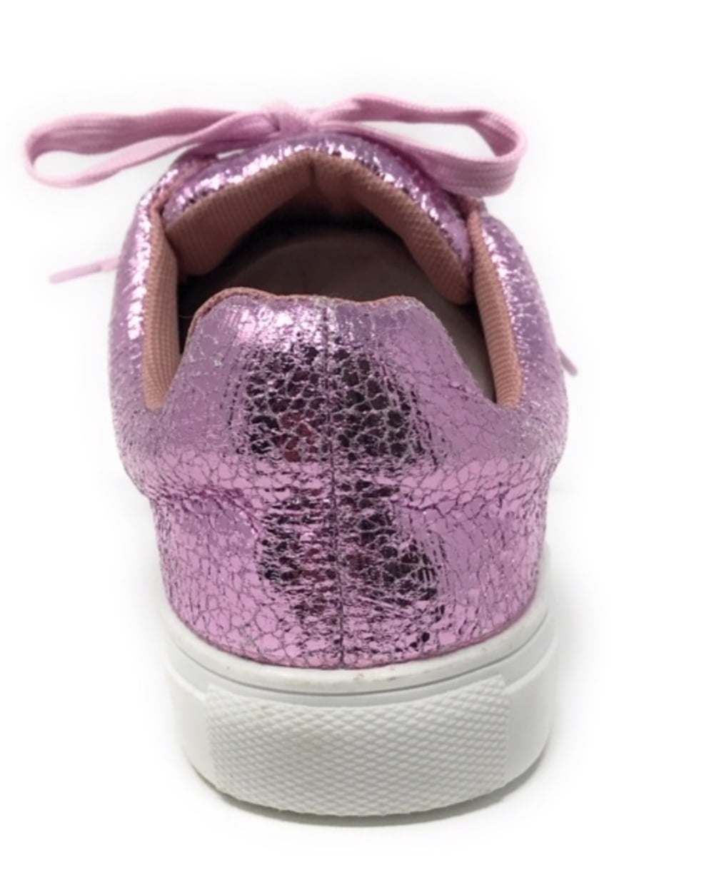 Forever Young Women's Metallic Textured Lace up Sneakers