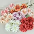 thumbnail image 3 of ievspot Artificial Flower Durable Artificial Flower Artificial Dahlia Flowers with Stem 4-head Realistic Faux Silk Flower for Vase Wedding Party Centerpiece, 3 of 8