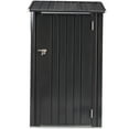 thumbnail image 3 of Royard Oaktree 3 x 3 FT Metal Storage Shed, Small Tool Shed with Single Lockable Door, All-weather Galvanized Steel Outdoor Storage Cabinet House Shed for Patio, Garden, Backyard, Lawn, Dark Gray, 3 of 7