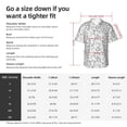 thumbnail image 5 of Fuzoiu Black White Music Print Hawaiian Shirt for Men, Summer Beach Casual Short Sleeve Button Down Shirts, Men’s Beach Summer Shirts with Pocket,X-Large, 5 of 7