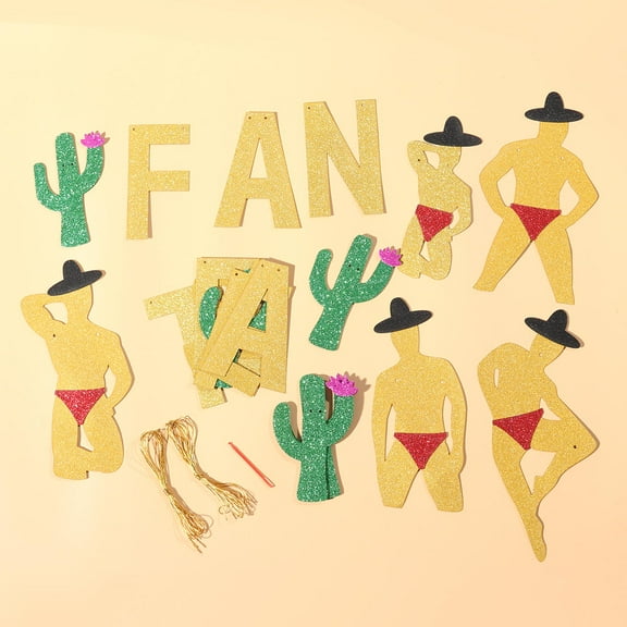 FESTFENDS 1Set Fabric Banner for Mexican Fiesta Decoration Kit Cinco De Mayo Hanging Decorations