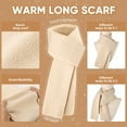 thumbnail image 4 of REDESS Beanie Hat and Gloves Scarf Winter Set for Women,Beanie Hat Touch Screen Gloves Long Scarf Set for Women,Beige, 4 of 7