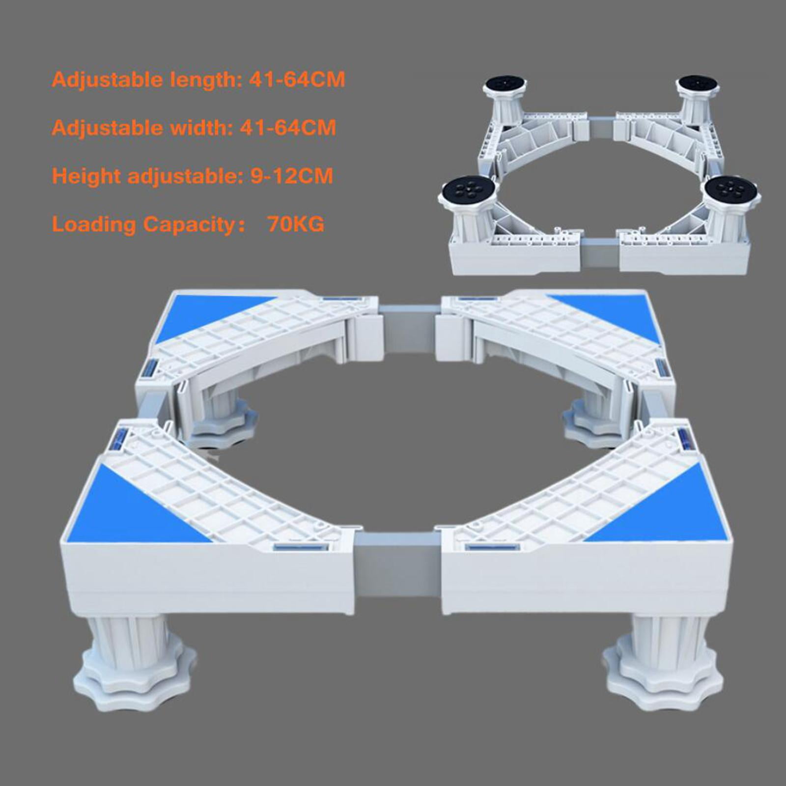 Adjustable Washing Machine Stand Base Bracket for Washer Dryer Refrigerator White