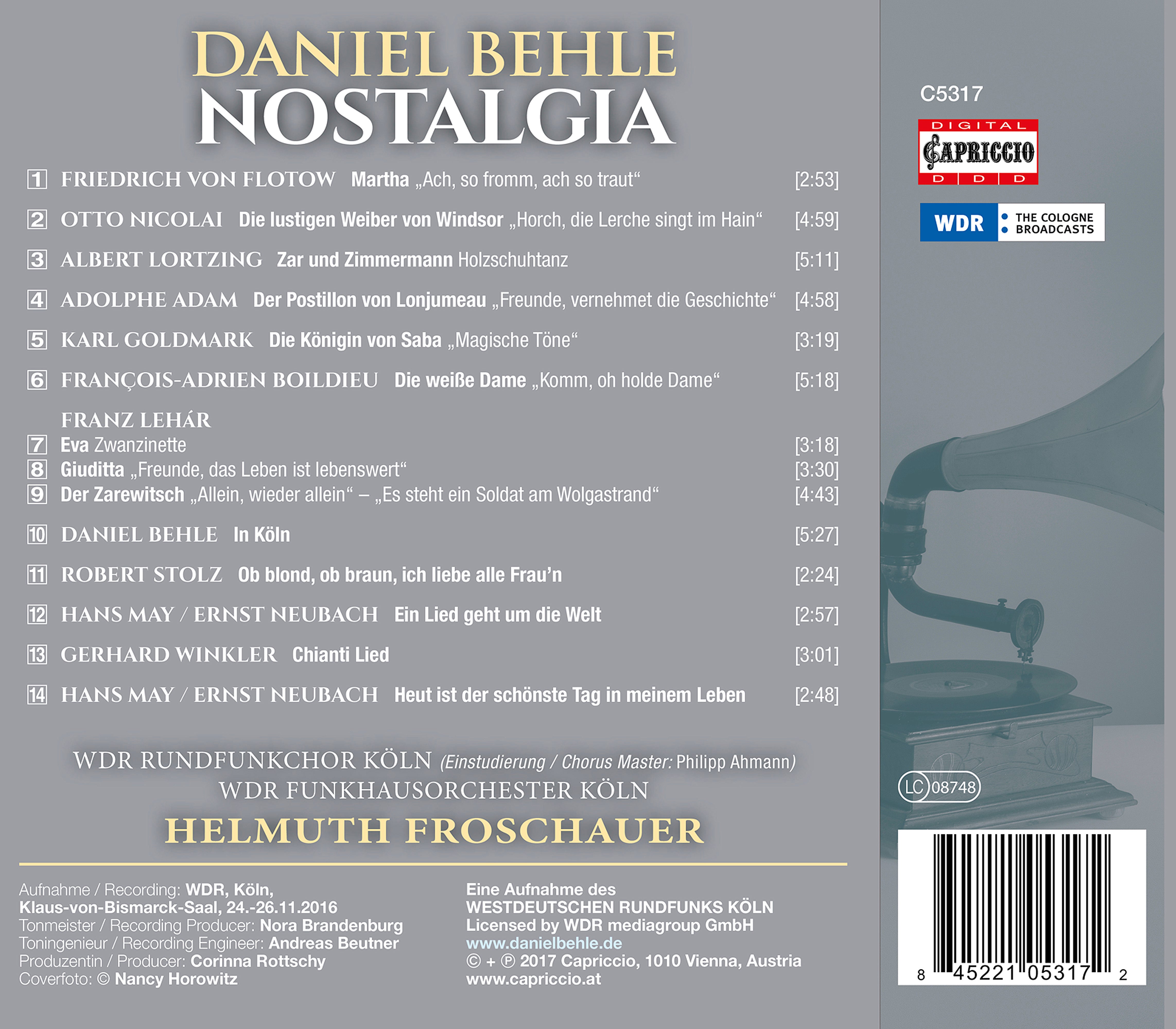 Adam / Behle / Froschauer - Nostalgia - Music & Performance - CD