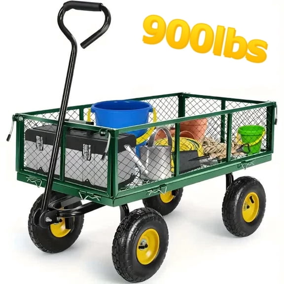MAXVINI 2.79 cu ft / 900 lb Capacity Garden Wagon with Foldable