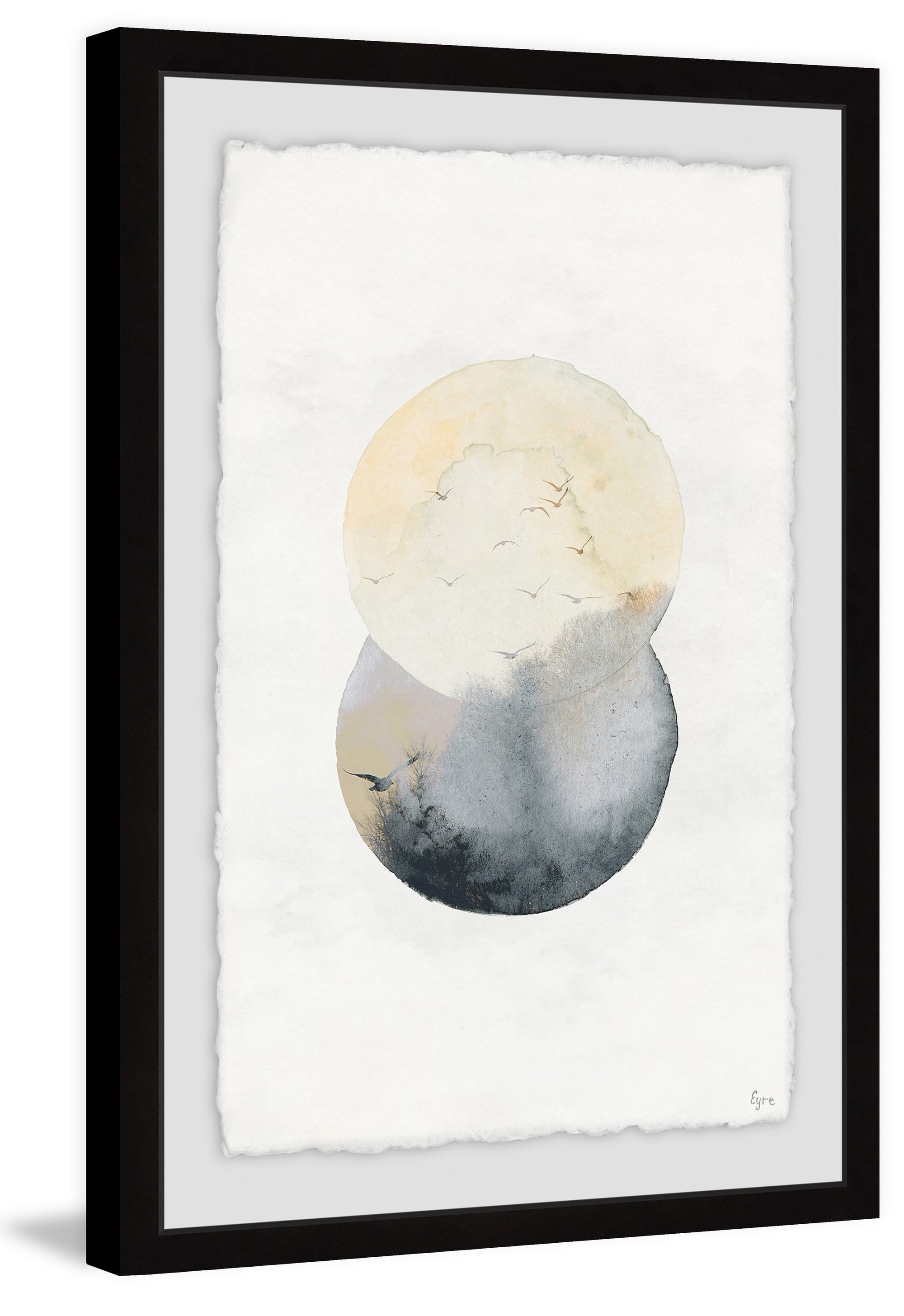 Sunset Forest Framed Painting Print