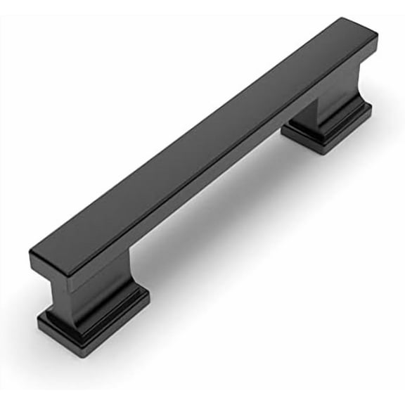 6 Pack Matte Black Cabinet Pulls 3-3/4 Inch(96mm) Hole Center Drawer Pulls Cabinet Hardware Kitchen Cabinet Handles for Bathroom Dresser Pulls ZH00013…