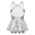 thumbnail image 2 of inhzoy Kids Girls Jazz Latin Leotard Ballet Gymnastic Dress White 12, 2 of 9