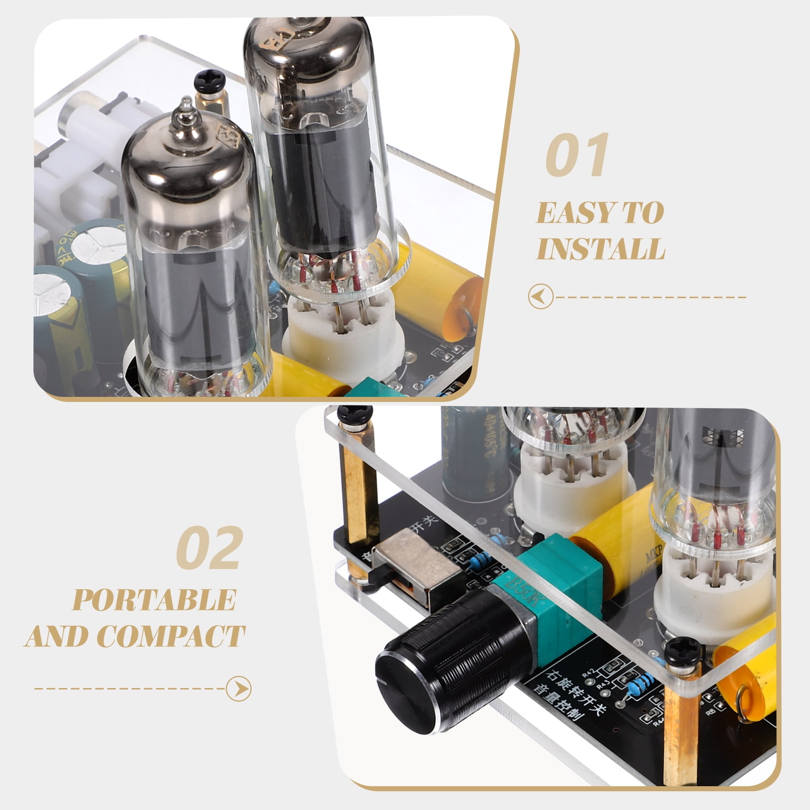 Tube Amplifier Speakers Board Preamplifier Hi-Fi Stereo Pre-amp for Phonograph Hifi Sound System Vacuum Electron Valve