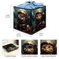 thumbnail image 3 of Cat Retro Foldable Storage Cubes with Handle, 10.8"x10.5"x10.6", Large Capacity - Storage Bins, Storage Basket, Toy Box, 3 of 6