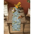 thumbnail image 4 of Hokiten Table Runners 60 Inches Long Dress Scarves, Summer Lemon Farmhouse Kitchen/Dining Table Runner, Small Coffee Tablerunners, Botanicals Floral Leaf Watercolor Blue 13x60 Inch, 4 of 7