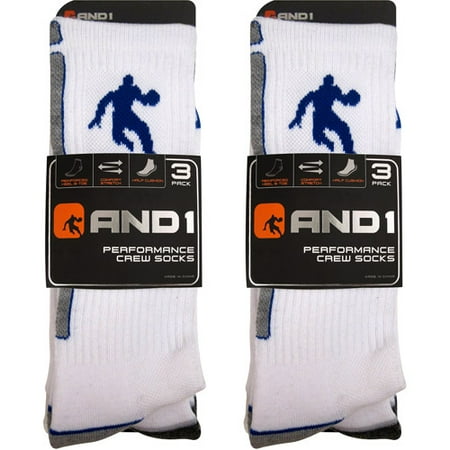 And 1 Men's Socks Crew With Arch Suppo