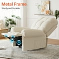 thumbnail image 6 of Power Recliner Chair,Electric Recline Sofa Chair for Adults with USB Port,Comfy Teddy Fleece Adjustable Cloud Sofa,Tool-Free Setup,Beige White, 6 of 15
