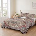 thumbnail image 2 of Full Quilt Set 78''x90'', Vintage Boho Lightweight Bedspread Coverlet Set with 2 Pillow Shams, Modern Geometric Abstract Art Breathable All Season Quilt Bedding for Bedroom/Guest Room, 2 of 9